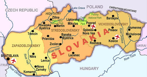 slovakya sehirler haritasi
